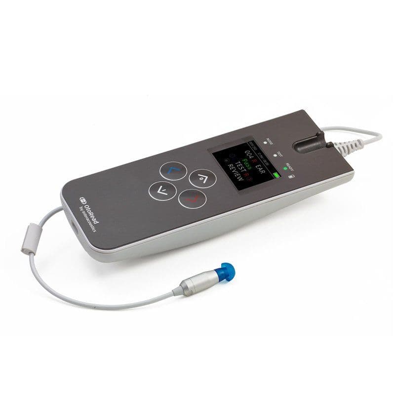 Interacoustics OtoRead, et bærbar otoakustiske emissioner målingssystem med en stor skærm, der viser auditive data